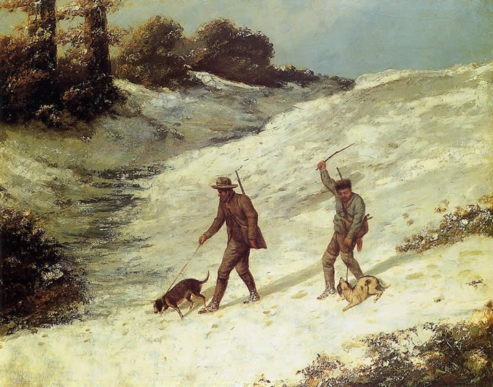 Gustave Courbet Poachers in the Snow